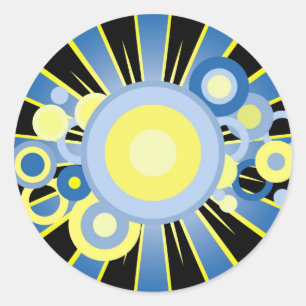 Abstracte versiering ronde sticker
