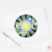 Abstracte versiering ronde sticker (Envelop)