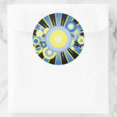 Abstracte versiering ronde sticker (Tas)
