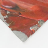 Abstracte Verticale Beweging in Rood Fleece Deken (Hoek)