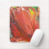 Abstracte Verticale Beweging in Rood Muismat (Met muis)