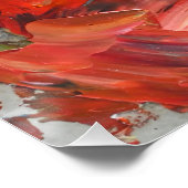 Abstracte Verticale Beweging in Rood Perfect Poster (Hoek)