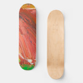 Abstracte Verticale Beweging in Rood Persoonlijk Skateboard (Voorkant)