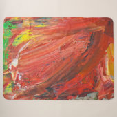 Abstracte Verticale Beweging in Rood Sherpa Deken (Voorkant (horizontaal))