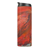 Abstracte Verticale Beweging in Rood Thermosbeker (Geroteerd rechts)