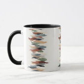 Abstracte Verticale Kwaststreek Mok –Kunst Koffiek (Links)