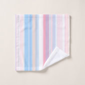 Abstracte verticale streep in zachte kleuren bad handdoek (Wasdoekje)