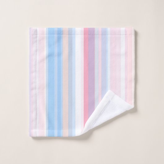 Abstracte verticale streep in zachte kleuren bad handdoek (Wasdoekje)