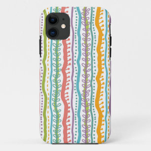 Abstracte verticale strepenpatroon iPhone 11 hoesje