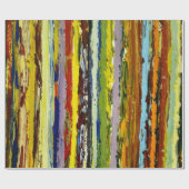 Abstracte verticale verfstreaks cadeaupapier (Vlak)