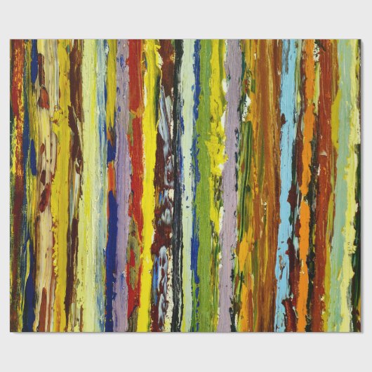 Abstracte verticale verfstreaks cadeaupapier (Vlak)