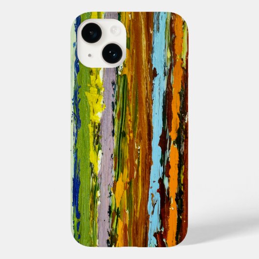 Abstracte verticale verfstreaks Case-Mate iPhone case (Achterkant)