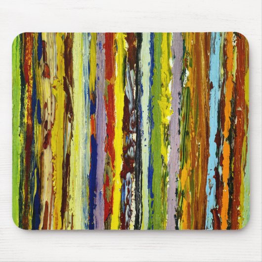Abstracte verticale verfstreaks muismat (Voorkant)