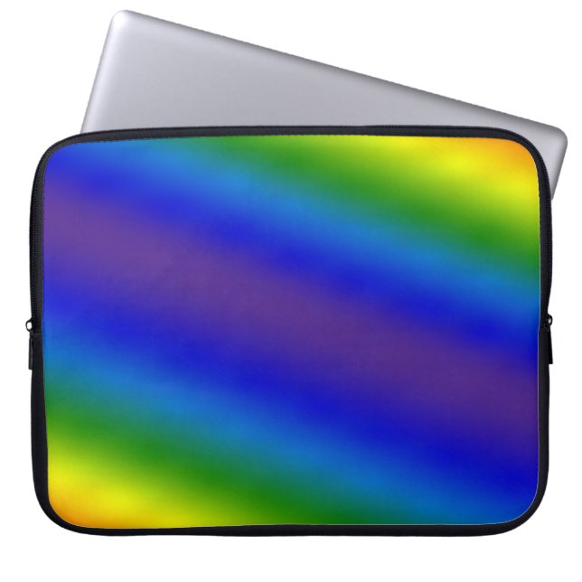 Abstracte vervaagde achtergrond van verloopnetwerk laptop sleeve (Voorkant)