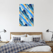 abstracte verweerde schuurplank canvas afdruk (Insitu (Slaapkamer))