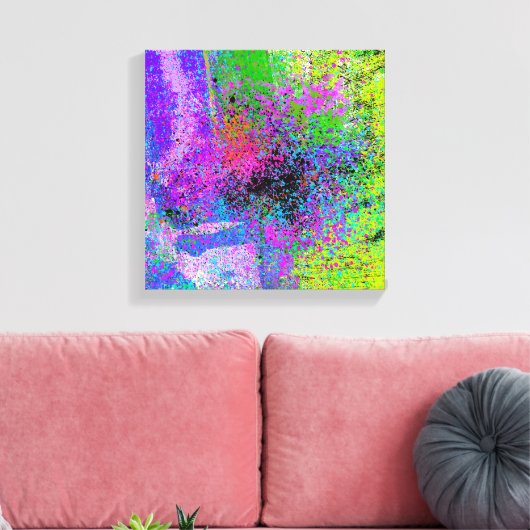 ABSTRACTE VERZAMELINGSPLATTER CANVAS AFDRUKKEN (Insitu (Woonkamer))