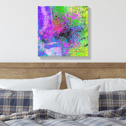 ABSTRACTE VERZAMELINGSPLATTER CANVAS AFDRUKKEN (Insitu (Slaapkamer))