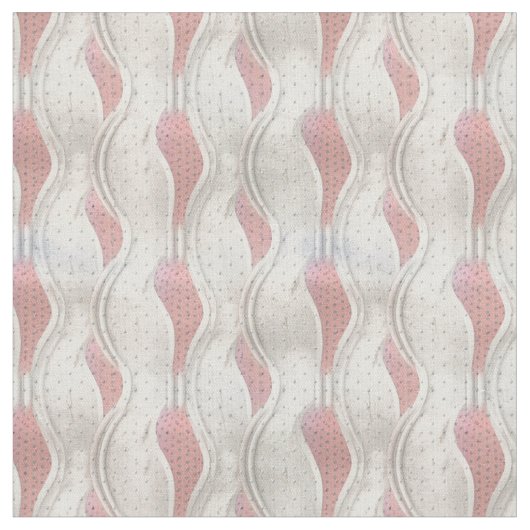 Abstracte Vette 3D metallisch Rood- & Cream-textuu Stof (Close Up)