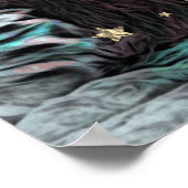 *~* Abstracte Vette BLAUWGROEN Keltische LION AP23 Poster (Hoek)