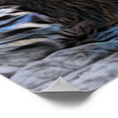 *~* Abstracte Vette Keltische LION AP23 Blauw Poster (Hoek)