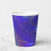 Abstracte Vibrant Blue roze groene kosmische zwemm Papieren Bekers (Links)