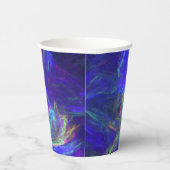 Abstracte Vibrant Blue roze groene kosmische zwemm Papieren Bekers (Rechts)