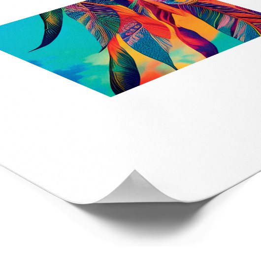 Abstracte Vibrant Drocatcher Wall kunst Poster (Hoek)