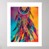 Abstracte Vibrant Drocatcher Wall kunst Poster (Voorkant)