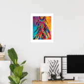Abstracte Vibrant Drocatcher Wall kunst Poster (Thuiskantoor)