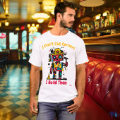 Abstracte Vibrant Robot Builder Graphic T-Shirt