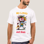 Abstracte Vibrant Voetballer T-shirt (Voorkant)