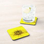  Abstracte Viergele Daisy Flower Bier Onderzetter (Rechterzijde)