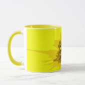 Abstracte Viergele Daisy Flower Mok (Links)