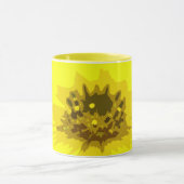 Abstracte Viergele Daisy Flower Mok (Midden)