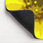  Abstracte Viergele Daisy Flower Muismat (Hoek)