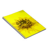Abstracte Viergele Daisy Flower Notitieboek (Rechterzijde)