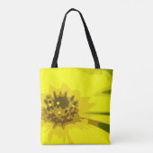  Abstracte Viergele Daisy Flower Tote Bag (Achterkant)