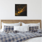 Abstracte vierkanaasafdruk doorbrekend punt canvas afdruk (Insitu (Slaapkamer))