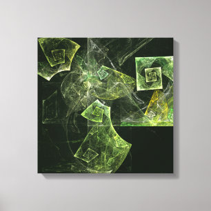 Abstracte vierkanaasschilderafdrukken met twist canvas afdruk