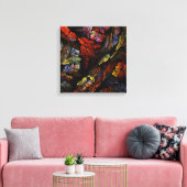 Abstracte vierkanaasschilderafdrukken voor kleuren canvas afdruk (Insitu (Woonkamer))