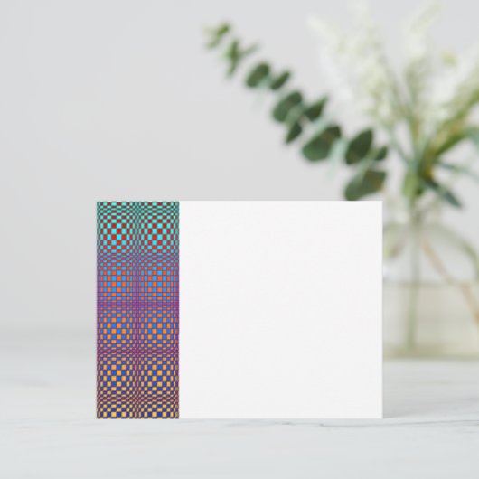 Abstracte vierkant 2 briefkaart (Staand voorkant)