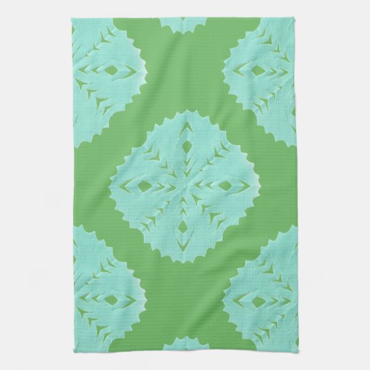 ABSTRACTE VIERKANTE BL WYCINANKI THEEDOEK (Verticaal)