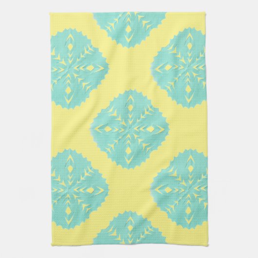 ABSTRACTE VIERKANTE BL WYCINANKI THEEDOEK (Verticaal)