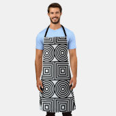 Abstracte vierkante cirkels schort (Gedragen)