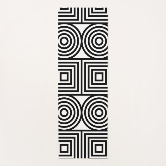 abstracte vierkante cirkels yogamat (Voorkant)