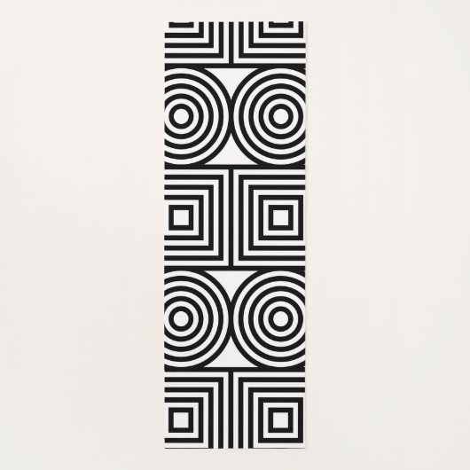 abstracte vierkante cirkels yogamat (Achterkant)