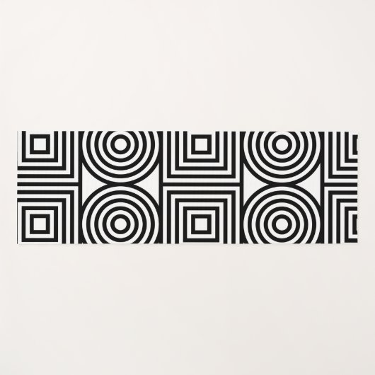 abstracte vierkante cirkels yogamat (Voorkant (horizontaal))
