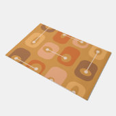 Abstracte vierkante kubussen verbrand Sinaasappel Deurmat (Schuin)