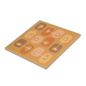 Abstracte vierkante kubussen verbrand Sinaasappel Tegeltje (Zijkant)