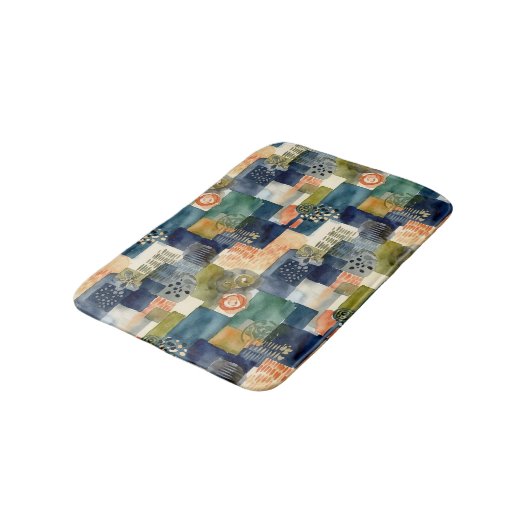 Abstracte vierkante patronen badmat (Gekanteld)